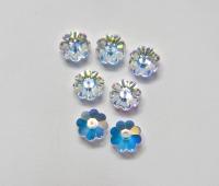 12mm Swarovski Crystal Aurore Boreale Unfoiled 3700 Marguerite Lochrose Margarita Flower Beads jewelry making Vintage finding