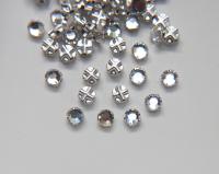 30ss Clear Flatback Swarovski Crystal Rose Montees 7 mm Silver Plated 6 pieces Mounted Rose Montees sewon embroidery materials wedding decor