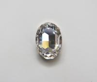 Swarovski 30x22 mm Oval 4127 Crystal Silver Vintage Clips Sewon 4 hole embroidery materials sewing jewelry making craft vintage supplies