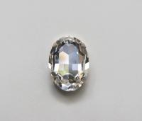 Swarovski 30x22 mm Oval 4127 Crystal Silver Vintage Clips Sewon 4 hole embroidery materials sewing jewelry making craft vintage supplies