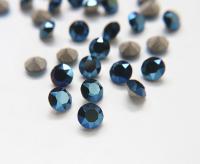 55 ss Swarovski Vintage Metallic Blue Rhinestones Foiled jewelry making ring accessories