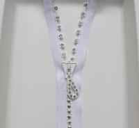 SS24 (24 inch) Swarovski Crystal Rhinestone White Zipper closed at one end by PC