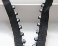 SS24 (13 inch) Swarovski Crystal Rhinestone Black Zipper closed at one end by PC