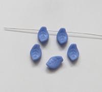 Curly leaf shaped pressed glass beads - made in Czech Republic