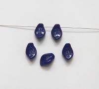 Curly leaf shaped pressed glass beads - made in Czech Republic