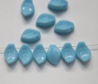 Curly leaf shaped pressed glass beads - made in Czech Republic