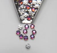 30ss Clear Flatback Vintage Swarovski Crystal Volcano Rose Montees 7mm Silver Plated Mounted Rose sewon embroidery materials wedding