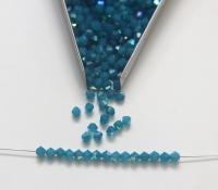 Swarovski 4mm Caribbean Blue Opal 1X Aurore Boreale Bicones Rainbow Beads bracelets making embroidery materials