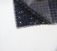 Swarovski Crystal Mesh Standard Sheet in Dark Indigo (40000) 500x200mm Hotfix Black Plating back
