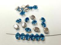 Swarovski 8x6 MM Oval Vintage Crystal Prong Settings SILVER SETTINGS strass embellishments vintage rare