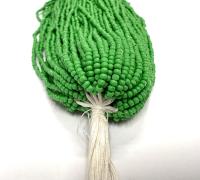 11/0 Hanks Charlotte Cut Beads 53250 Opaque Green Hanks 2.0mm glass beads jewelry supply findings native craft supply vintage