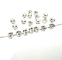 4mm square Swarovski Crystal Montees 4mm silver Plated Mounted Rose Montees sewon embroidery materials wedding decoration