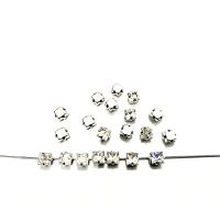 4mm square Swarovski Crystal Montees 4mm silver Plated Mounted Rose Montees sewon embroidery materials wedding decoration