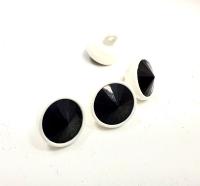7mm Designer edition Jet Swarovski Bezel Buttons Swarovski Crystal vintage articles