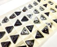 12mm Swarovski 3028 Triangle Jet Hematite Button vintage crystals Button vintage crystals
