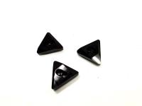 10mm Swarovski 3028 Triangle Jet Black Button 2/6/12 pieces