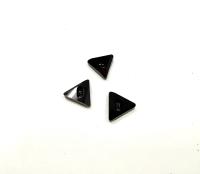 10mm Swarovski 3028 Triangle Jet Black Button 2/6/12 pieces