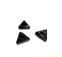 10mm Swarovski 3028 Triangle Jet Black Button 2/6/12 pieces