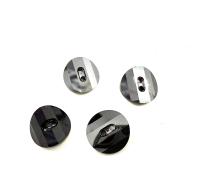 Swarovski 3016 Jet Hematite 12 mm Round Button Potato chip slightly twisted Cystal sewing