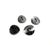Swarovski 3016 Jet Hematite 12 mm Round Button Potato chip slightly twisted Cystal sewing