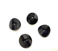 Swarovski 3016 Jet 12 mm Round Button Potato chip slightly twisted Cystal sewing