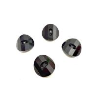 Swarovski 3016 Jet 12 mm Round Button Potato chip slightly twisted Cystal sewing