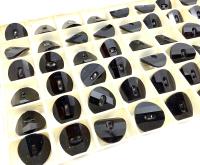 Swarovski 3016 Jet 12 mm Round Button Potato chip slightly twisted Cystal sewing