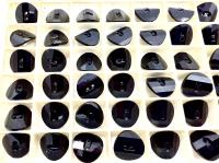 Swarovski 3016 Jet 12 mm Round Button Potato chip slightly twisted Cystal sewing