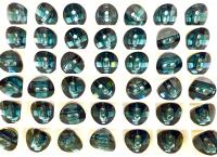 Swarovski 3016 Montana 12 mm Round Button Potato chip slightly twisted Cystal sewing