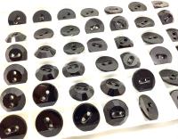 Jet (3002) Swarovski Crystal Square Faceted Buttons for Sewing Projects - 12mm Vintage Crystal Button Beads and Jewelry Supplies