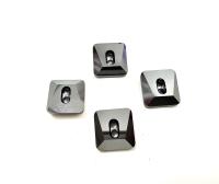 10mm Swarovski 3027 Square Jet Hematite Black Button Vintage crystals tailoring materials