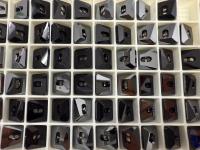 10mm Swarovski 3027 Square Jet Hematite Black Button Vintage crystals tailoring materials