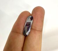 Vintage Swarovski 4161 Long Classical Oval 21x7mm Amethyst Satin foiled (2 Pieces) gemstones, jewlery making, color zirconium