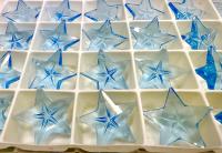 Swarovski Aquamarine 6716 Faceted Star Pendants 20mm Crystal drops vintage findings jewelry making wedding decorations chandelier parts