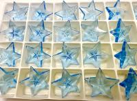 Swarovski Aquamarine 6716 Faceted Star Pendants 20mm Crystal drops vintage findings jewelry making wedding decorations chandelier parts