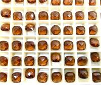 Vintage Swarovski 8mm Cushion Cut in Smoked Topaz Unfoiled 4461 Premier Crystal (2 Pieces) fancy stones jewelry making craft supply