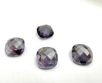 Vintage Swarovski 12mm Cushion Cut in Crystal Tanzanite Satin Unfoiled 4461 Premier Crystal fancy stones jewelry making craft supply