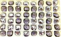 Vintage Swarovski 12mm Cushion Cut in Crystal Tanzanite Satin Unfoiled 4461 Premier Crystal fancy stones jewelry making craft supply