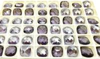 Vintage Swarovski 12mm Cushion Cut in Crystal Tanzanite Satin Unfoiled 4461 Premier Crystal fancy stones jewelry making craft supply