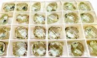 Vintage Swarovski 16mm Cushion Cut in Cantaloupe 4461 Premier Crystal 2 Pieces fancy stones jewelry making craft supply