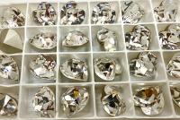 Swarovski Vintage Heart Rhinestones 18.7x 17 mm in Crystal foiled fancy stones jewelry making