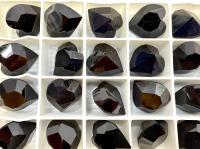 Swarovski Vintage 4800 Heart Rhinestones - 18.7x 17 mm in Jet unfoiled fancy stones jewelry making