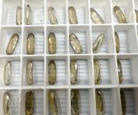 Vintage Swarovski 4161 Long Classical Oval 15x5mm Crystal Silver Shade unfoiled gemstones jewlery making color zirconium
