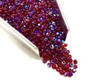 11/0 Charlotte Cut Beads Patina Siam Aurore Boreale 10/20/50/250/500 Grams PREMIUM MATERIALS
