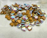 Swarovski #4816/2 Heart Flatback 10mm Crystal Aurore Boreale 6 Pieces fancy stones jewelry making