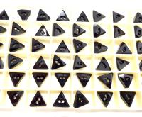 10mm Swarovski 3028 Triangle Jet Black Button 2/6/12 pieces