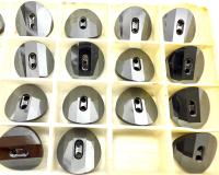 Swarovski 3016 Jet Hematite 12 mm Round Button Potato chip slightly twisted Cystal sewing