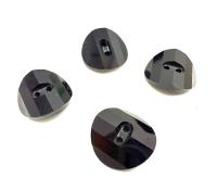 Swarovski 3016 Jet 12 mm Round Button Potato chip slightly twisted Cystal sewing