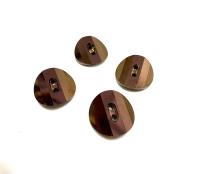 Swarovski 3016 Jet Nut 12 mm Round Button Potato chip slightly twisted Cystal sewing