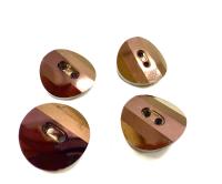 Swarovski 3016 Jet Nut 12 mm Round Button Potato chip slightly twisted Cystal sewing